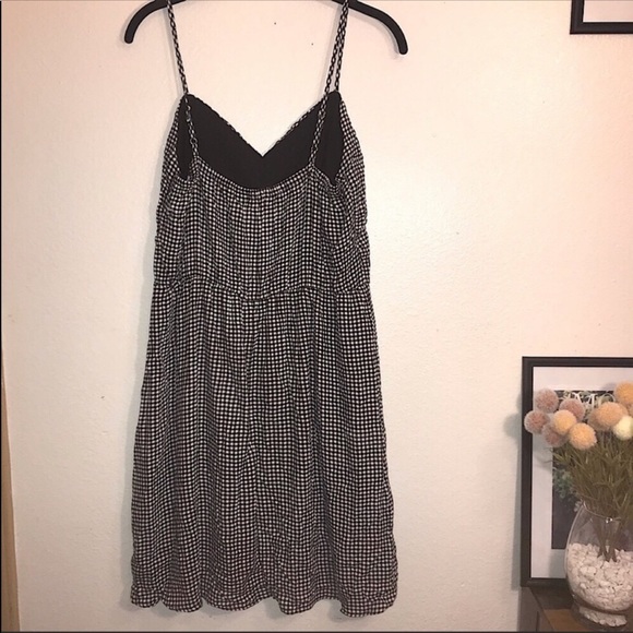Maurices NWT Black Gingham Ruched Top Mini Dress Medium - Picture 2 of 4
